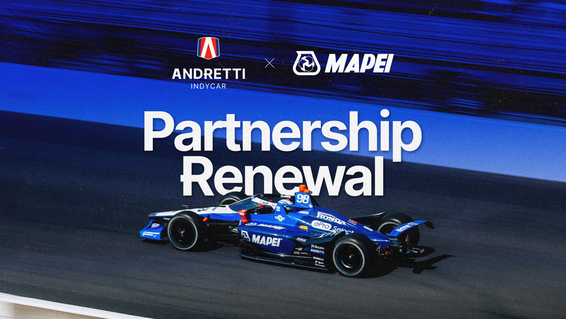 MAPEI Returns to Andretti Global for 2025 NTT INDYCAR SERIES Season