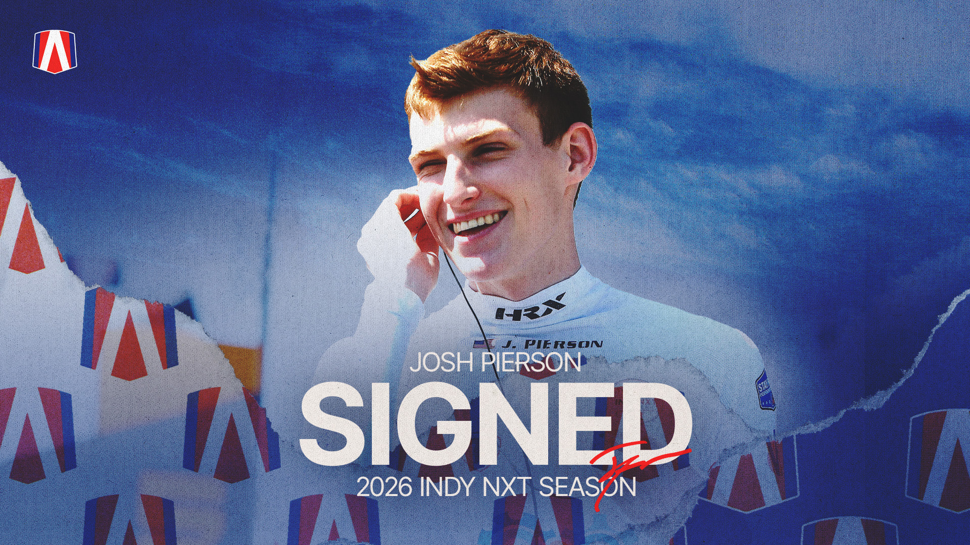 Josh Pierson Completes 2026 Andretti INDY NXT Driver Lineup Andretti Josh Pierson Announcement Title Slide Side